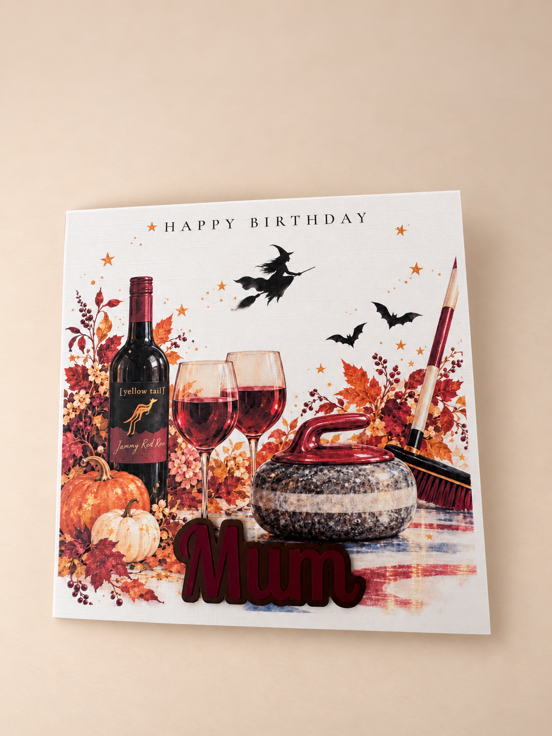 Personalised Halloween Birthday Card | Autumn Birthday Card for Mum