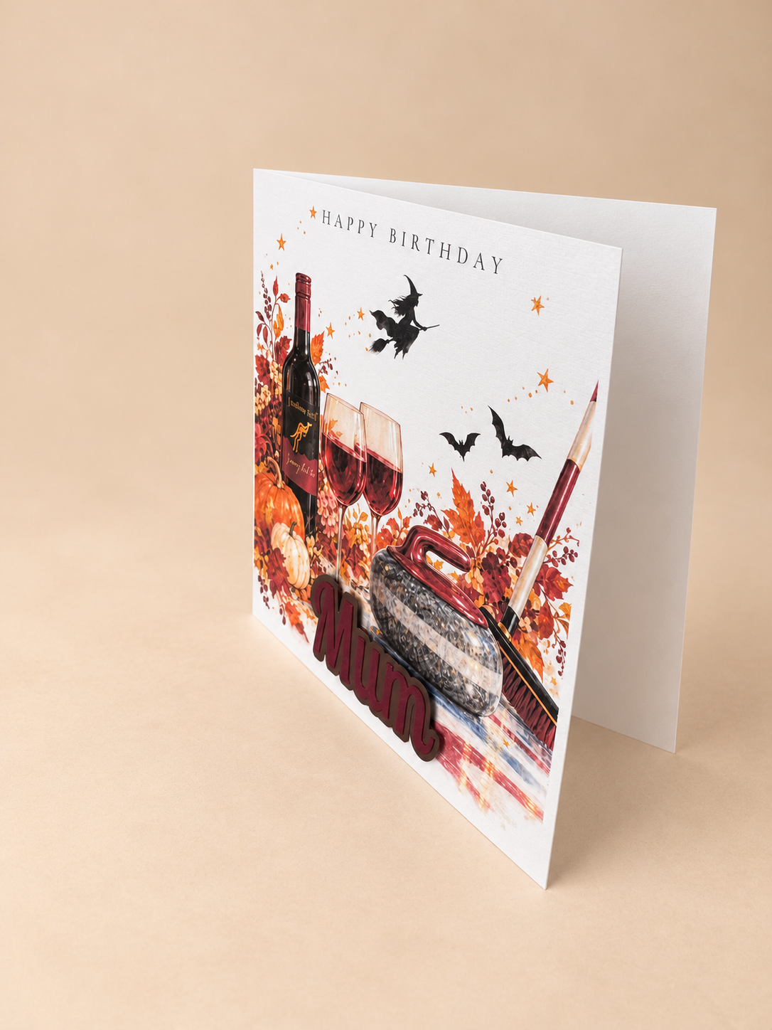 Personalised Halloween Birthday Card | Autumn Birthday Card for Mum