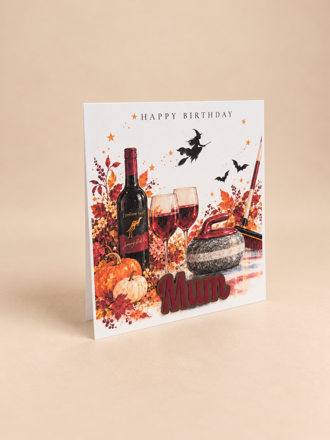 Personalised Halloween Birthday Card | Autumn Birthday Card for Mum