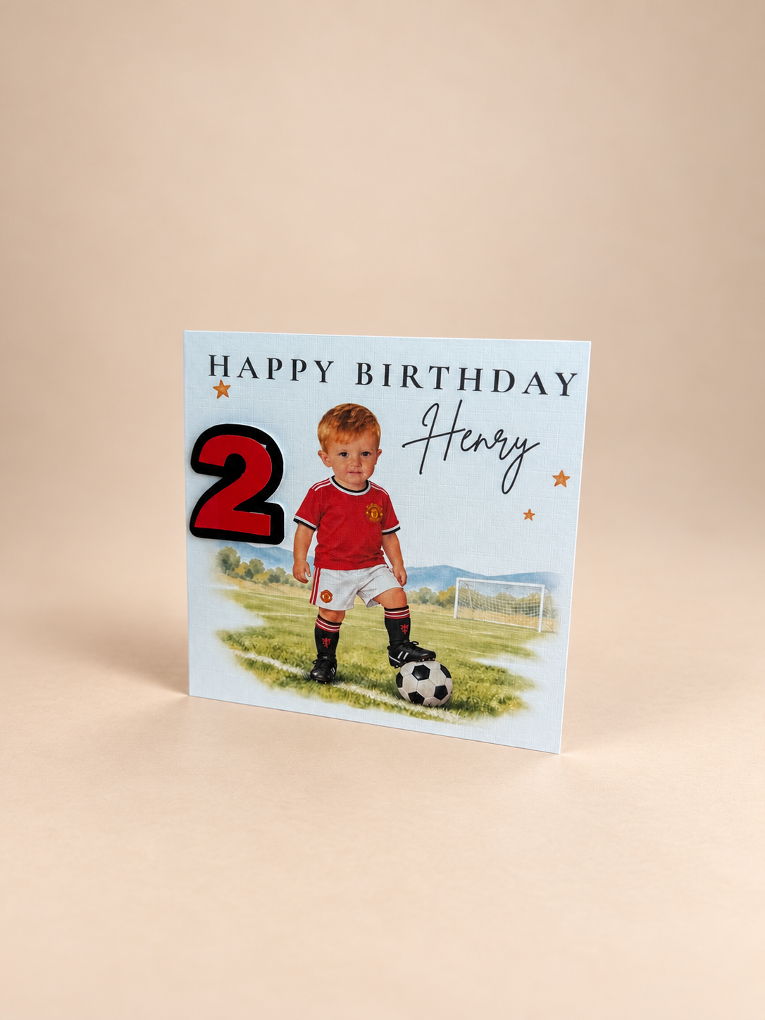 Personalised Football Birthday Card | Photo Footballer Card for Boys | Any Age