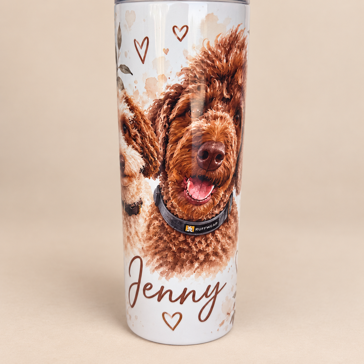 Personalised Pet Photo Tumbler | Watercolour Dog & Cat Cup