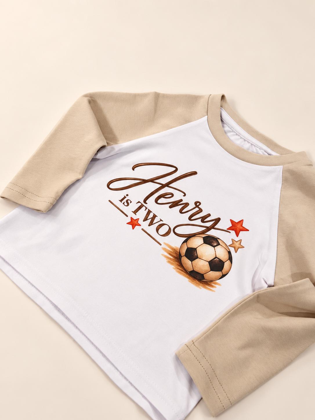 Personalised Football Birthday Pyjamas | Name & Age Kids PJ Set