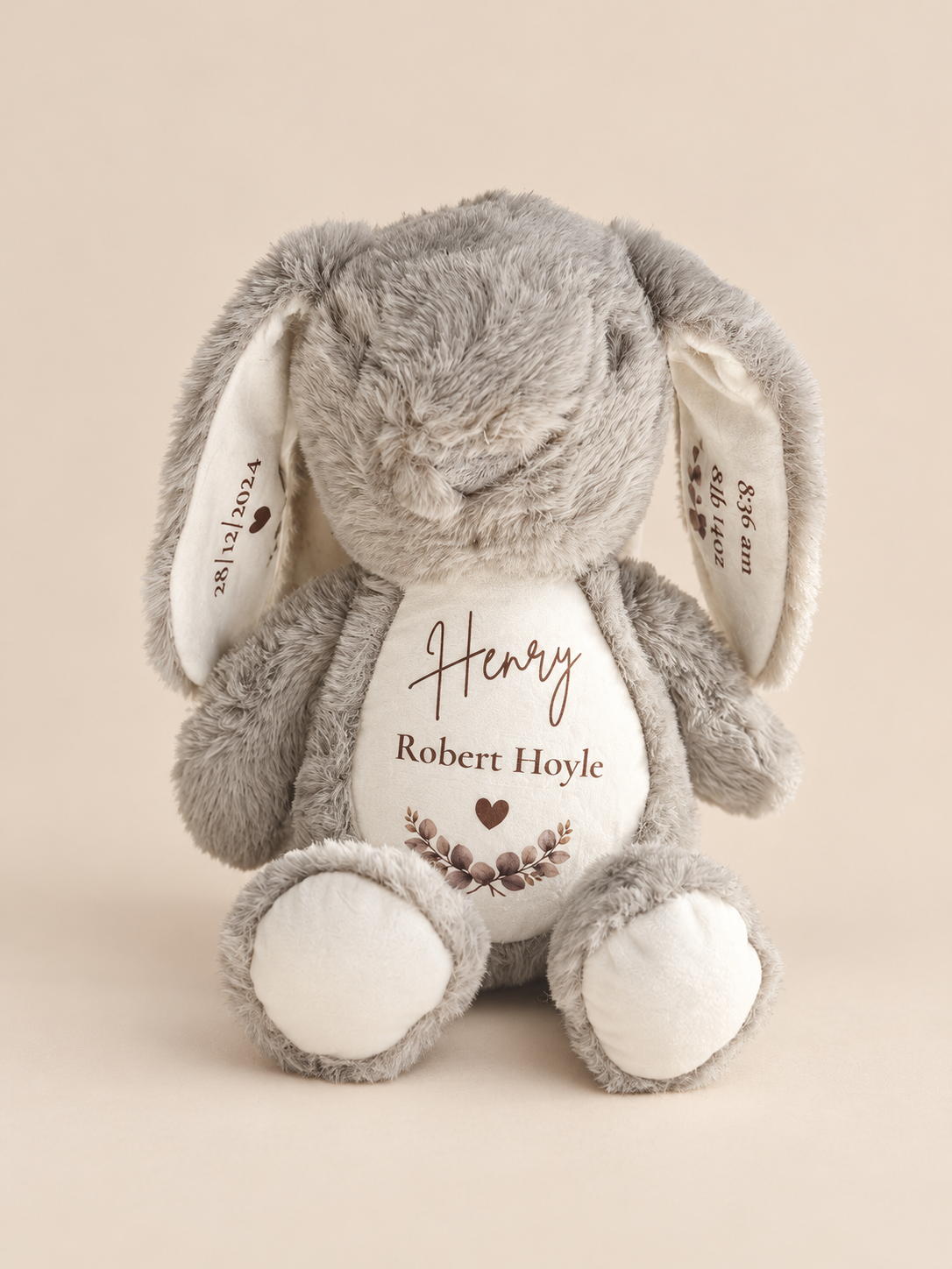 Personalised bunny with name on tummy