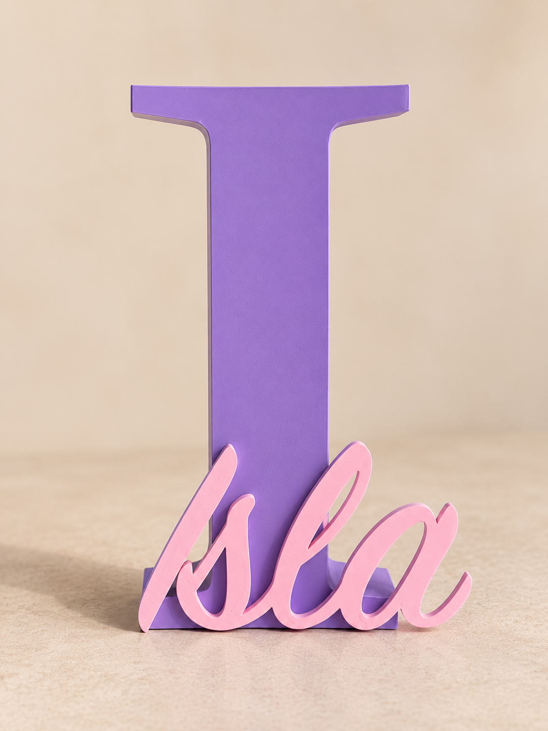 Personalised Freestanding Name Sign | 3D Printed Kids Room Decor | Stars, Hearts or Clouds