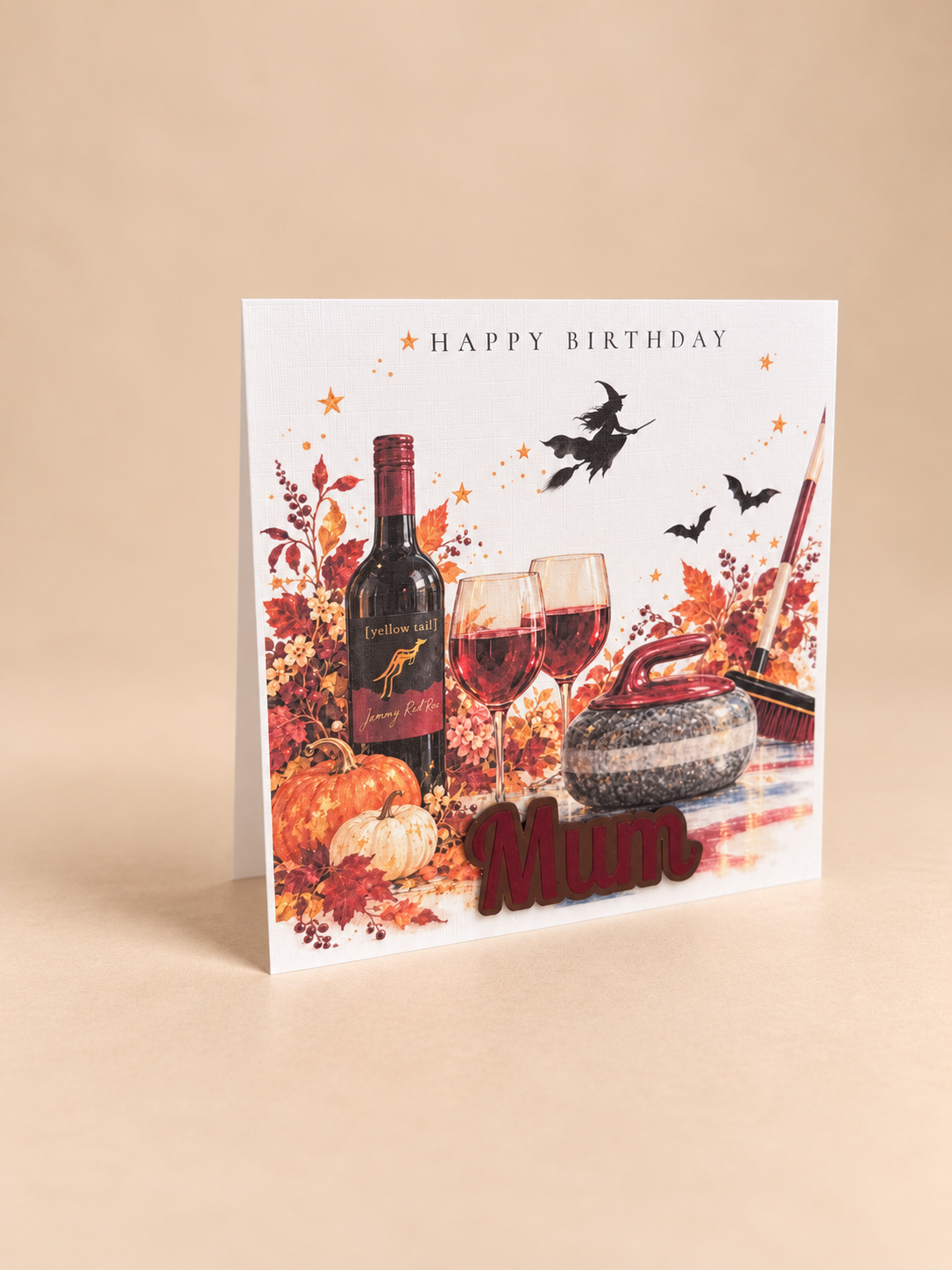 Personalised Halloween Birthday Card | Autumn Birthday Card for Mum