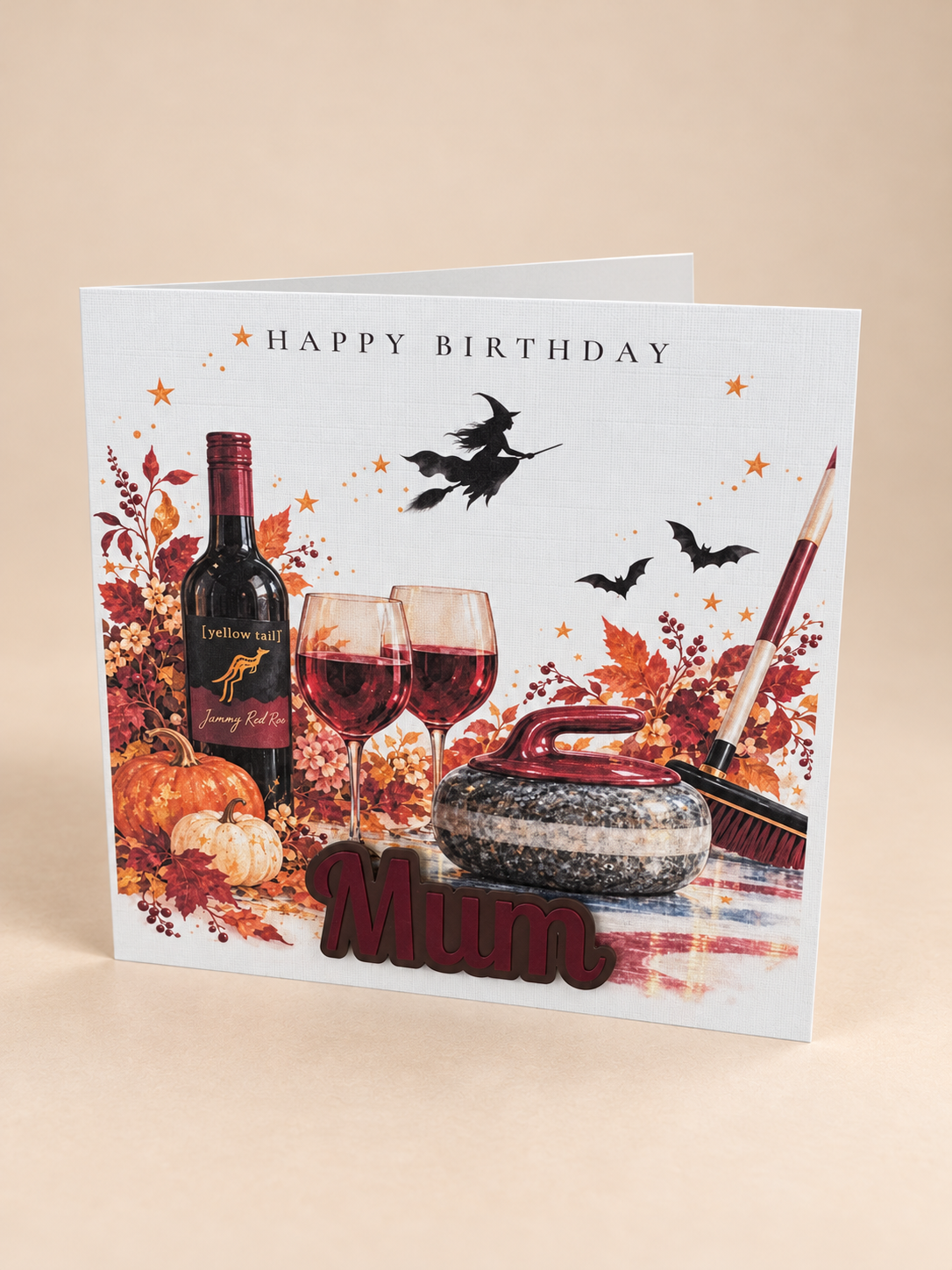 Personalised Halloween Birthday Card | Autumn Birthday Card for Mum