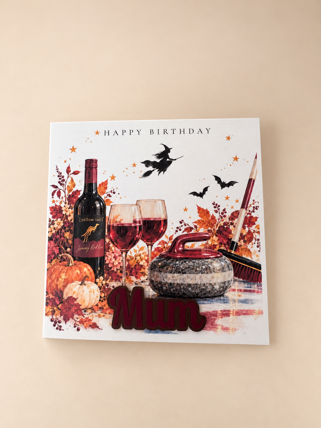 Personalised Halloween Birthday Card | Autumn Birthday Card for Mum