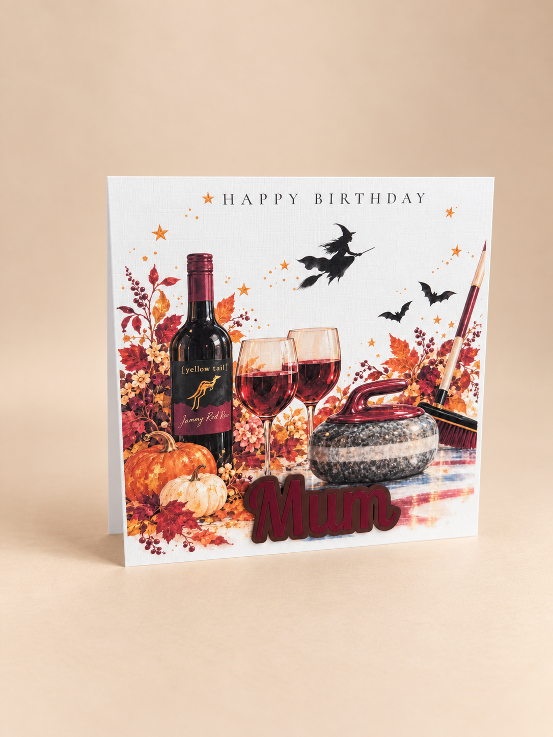 Personalised Halloween Birthday Card | Autumn Birthday Card for Mum