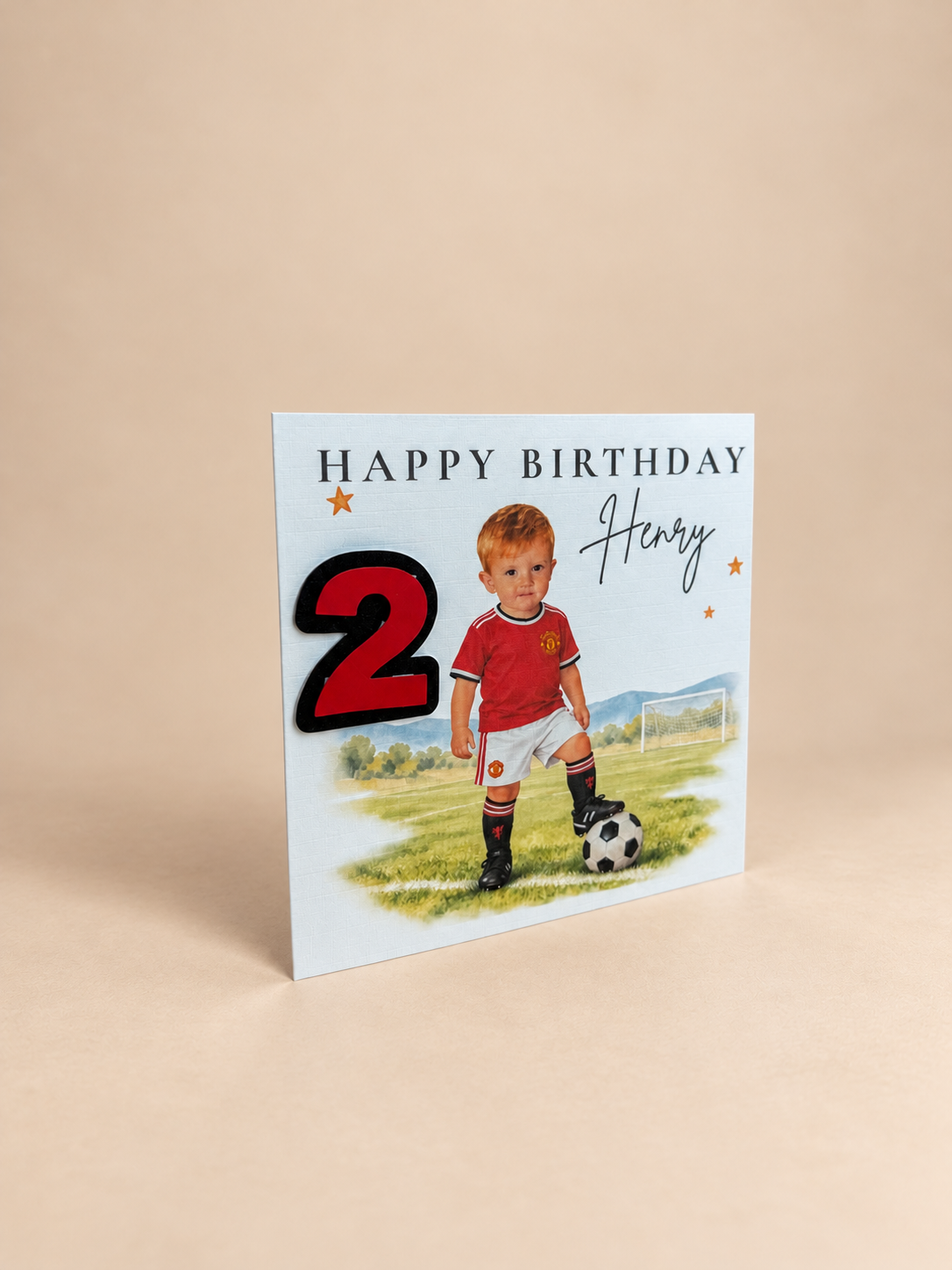Personalised Football Birthday Card | Photo Footballer Card for Boys | Any Age