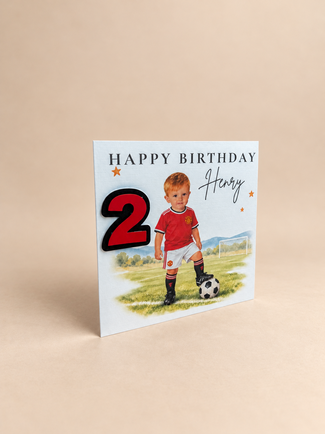 Personalised Football Birthday Card | Photo Footballer Card for Boys | Any Age