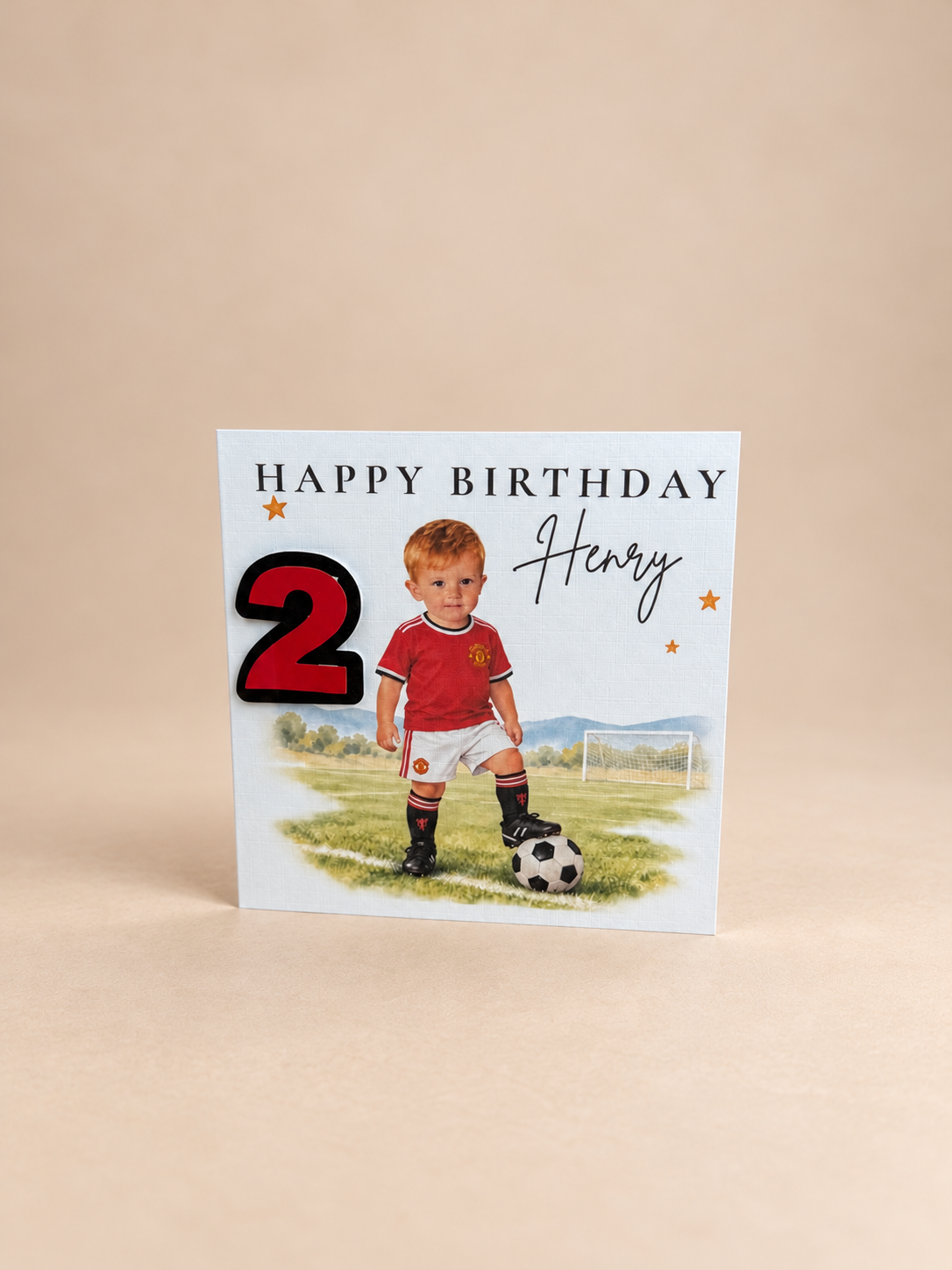 Personalised Football Birthday Card | Photo Footballer Card for Boys | Any Age