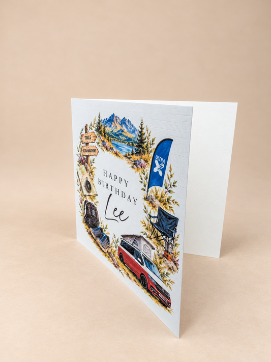 Personalised Adventure Birthday Card | Hiking & Running