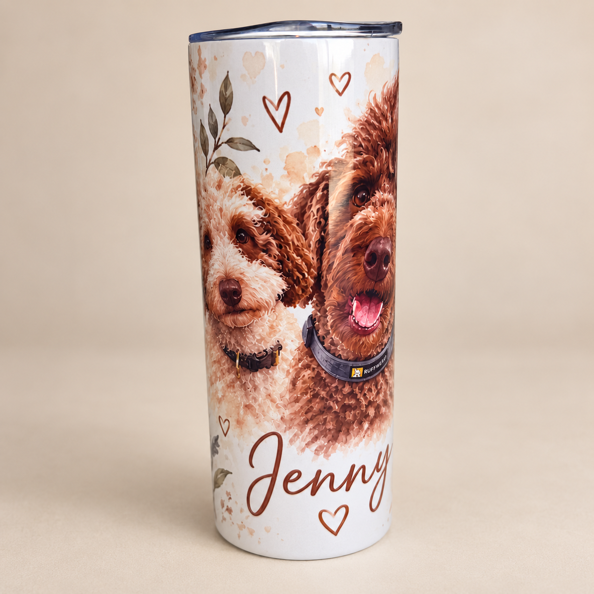 Personalised Pet Photo Tumbler | Watercolour Dog & Cat Cup