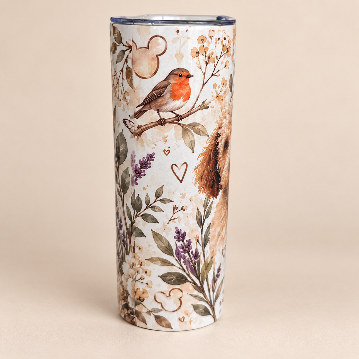 Personalised Pet Photo Tumbler | Watercolour Dog & Cat Cup