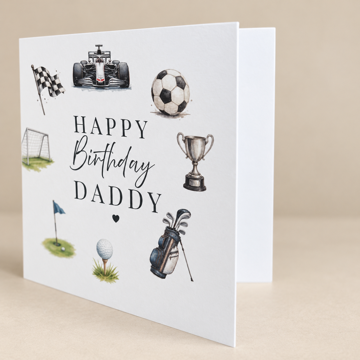 Personalised Sports Birthday Card | Football, F1 & Golf Card for Dad