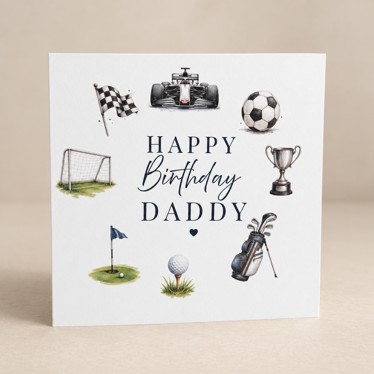 Personalised Sports Birthday Card | Football, F1 & Golf Card for Dad