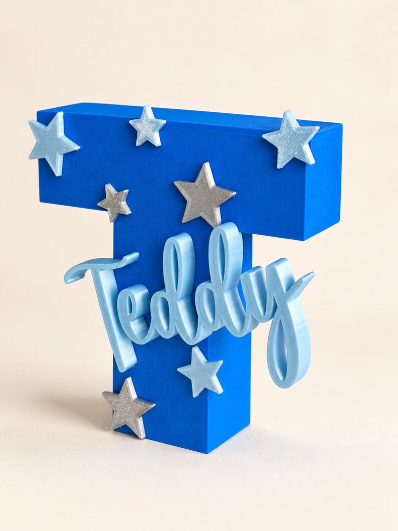 3D printed name sign for a child's room