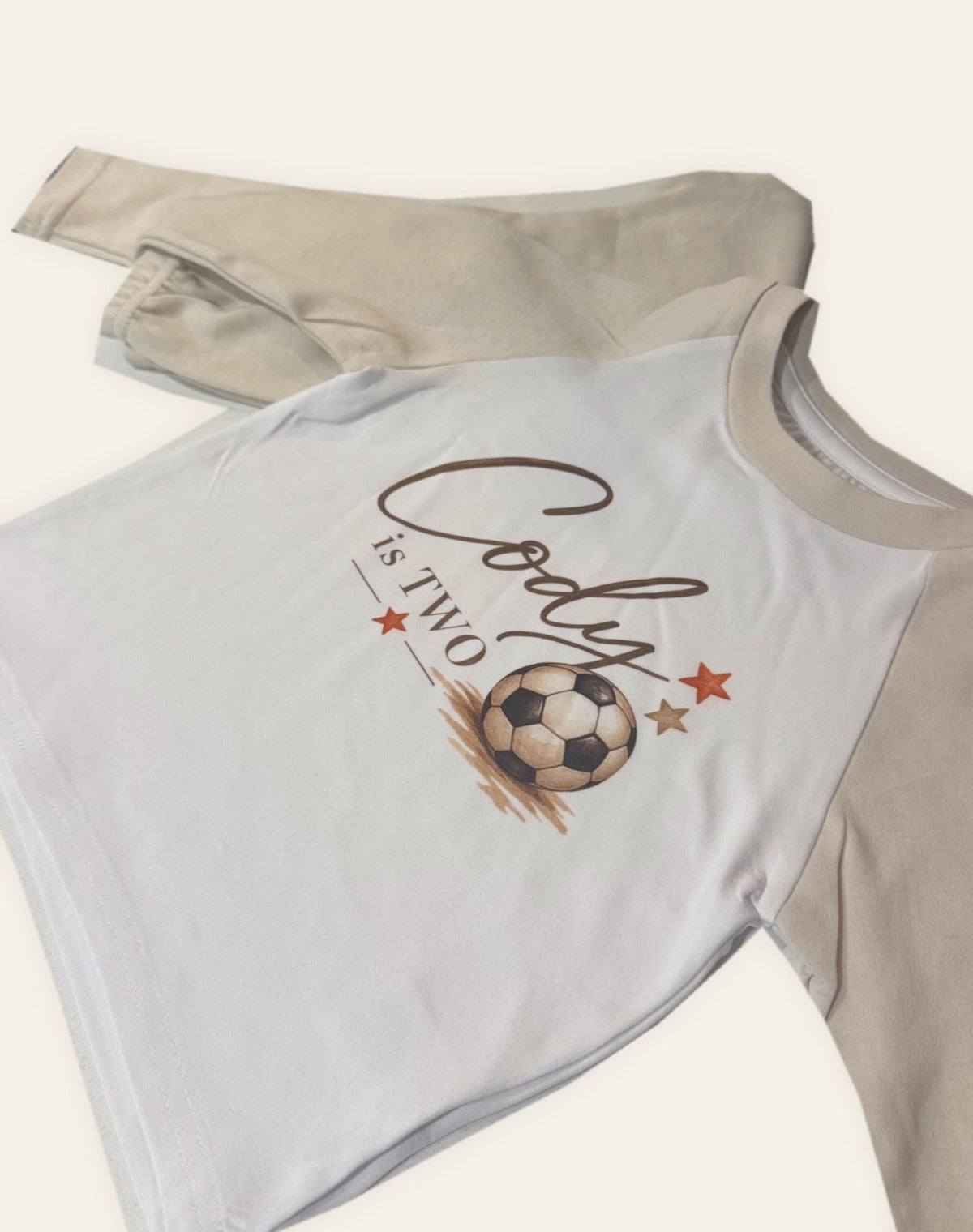 Personalised Football Birthday Pyjamas | Name & Age Kids PJ Set