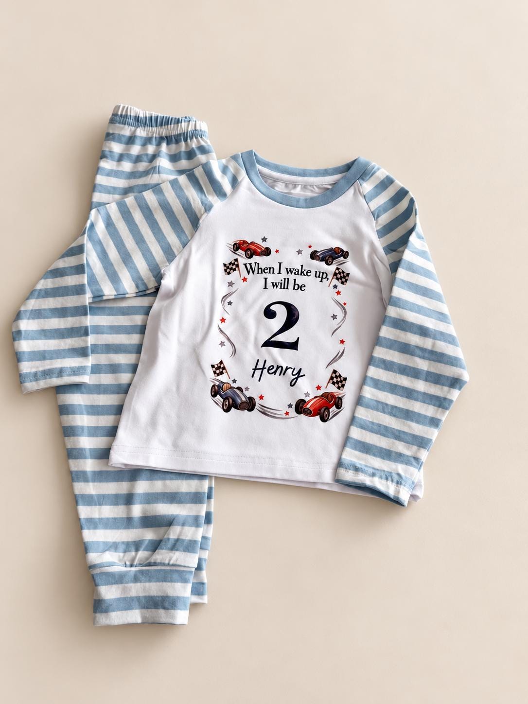 Personalised birthday pyjamas name and age