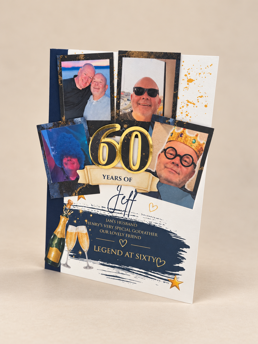Milestone keepsake card angled view