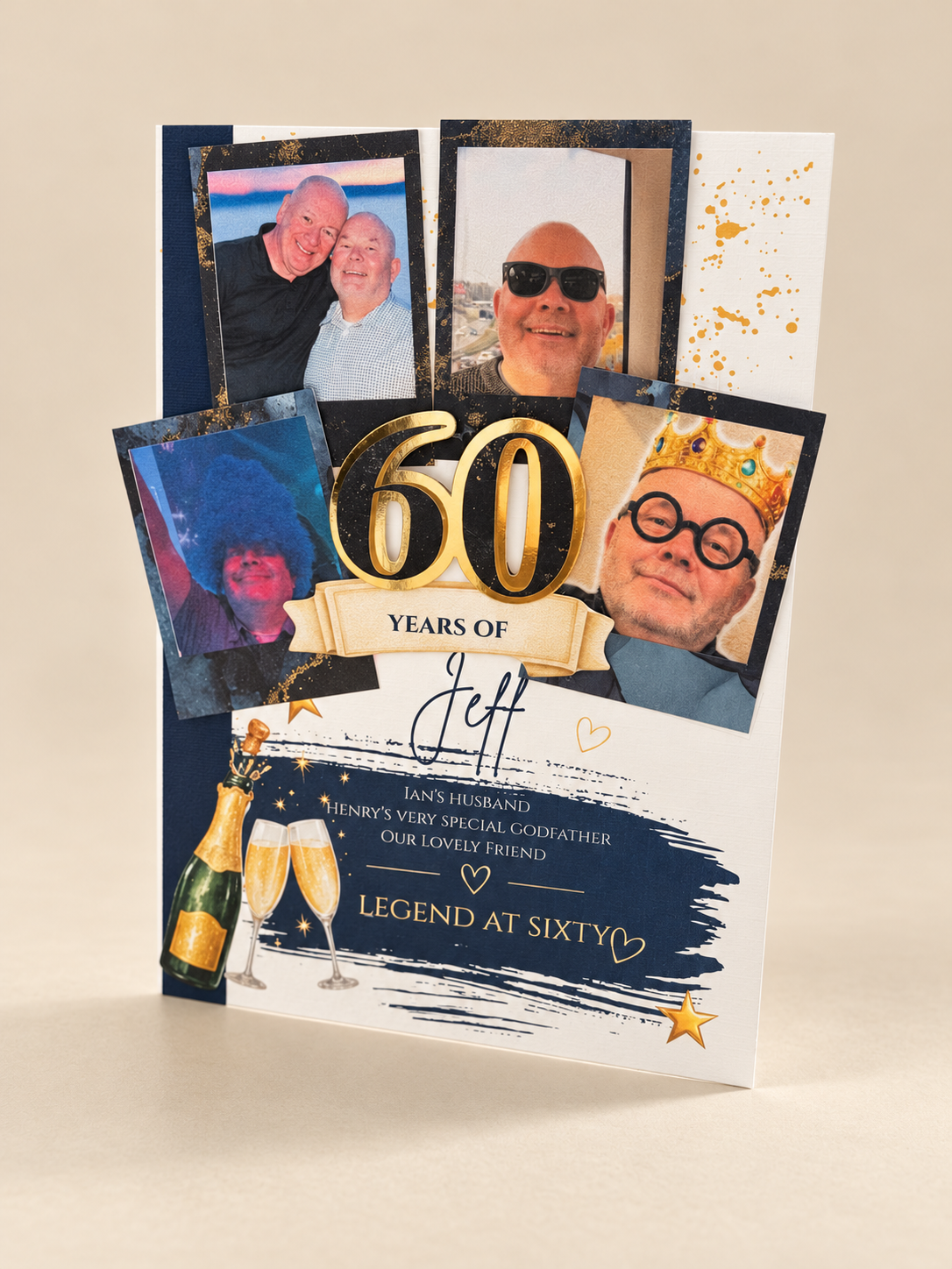 Personalised photo keepsake card