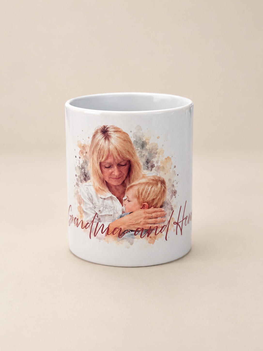 Personalised grandma photo mug