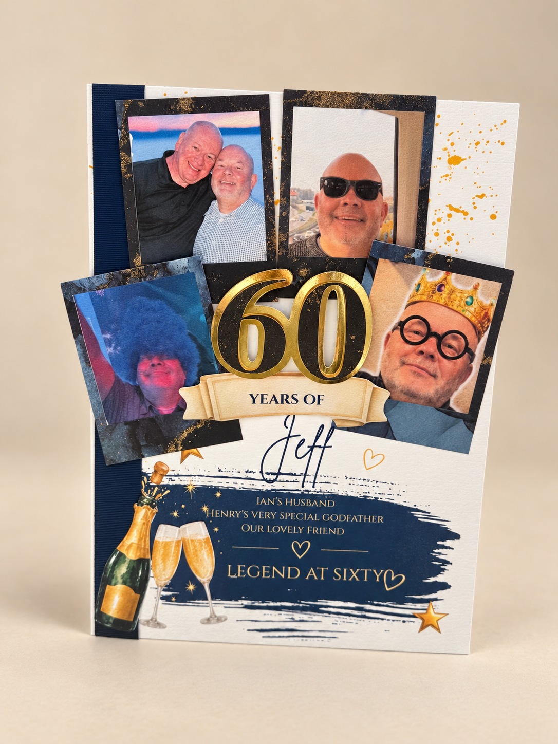 A4 photo keepsake card front