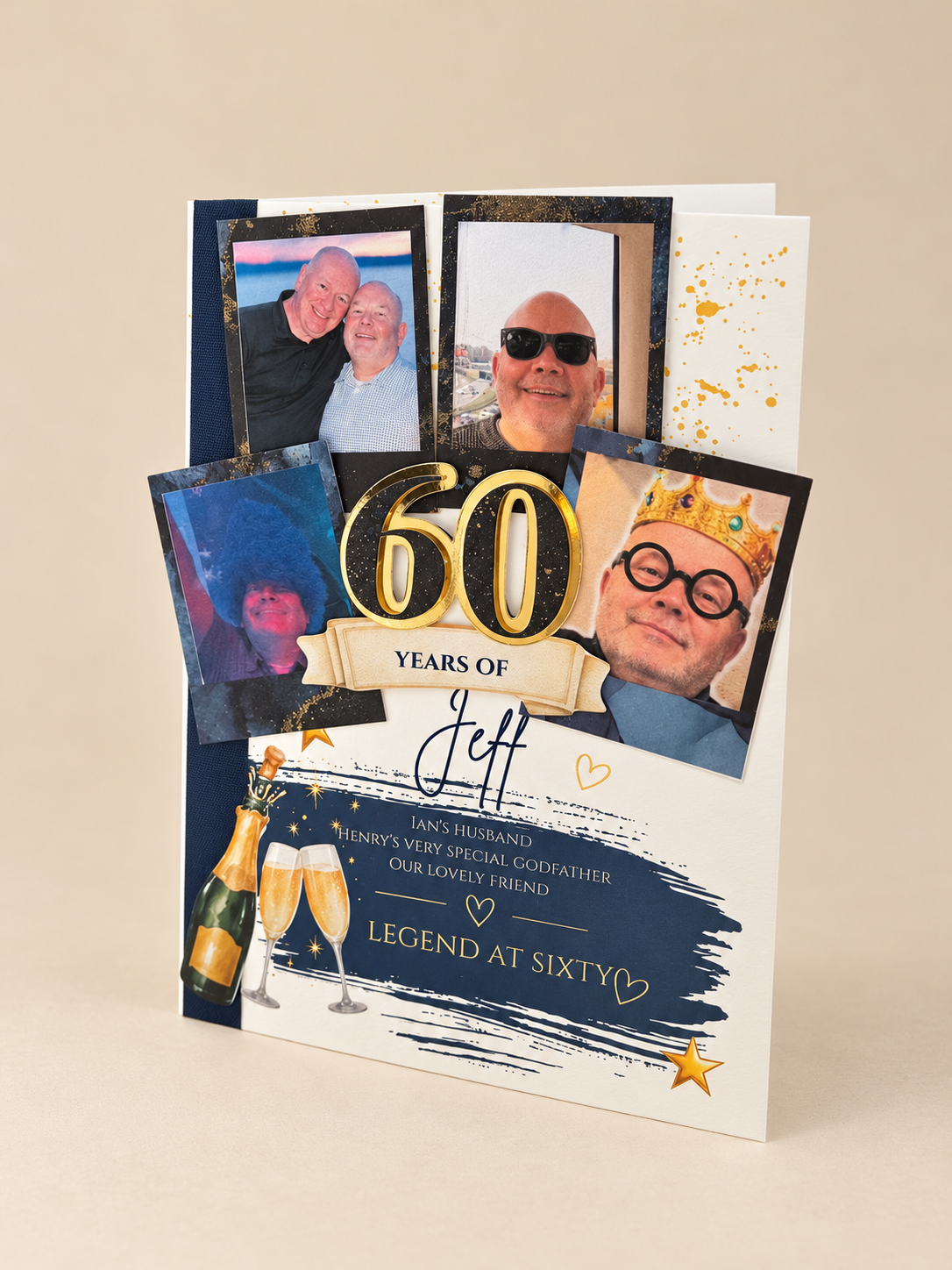 Milestone keepsake card side view